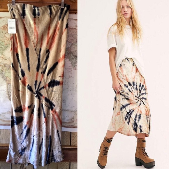 Free People Dresses & Skirts - NWT Free People Serious Swagger Tie Dye Midi Skirt